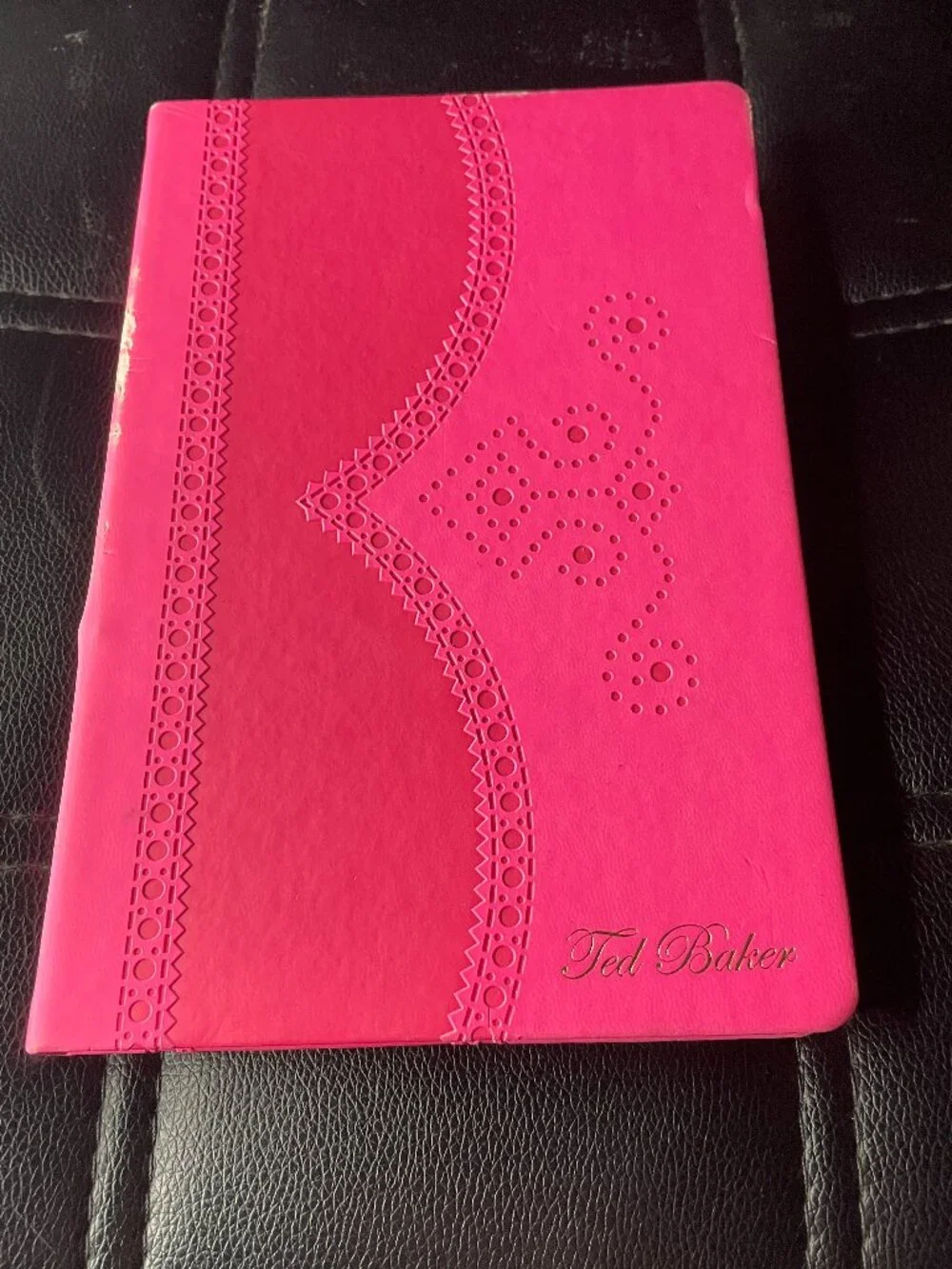 neon pink Ted Baker notebook